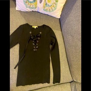 MAJE ,black stretch classic top